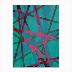 Tangled - Teal Pink Canvas Print