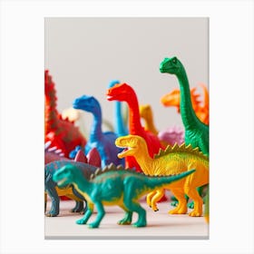 Colourful Toy Dinosaur Friends 1 Canvas Print