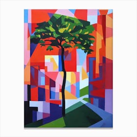 Quercus Rubra Tree Cubist 2 Canvas Print