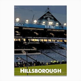 Hillsborough, Sheffield Wednesday, Stadium, Football, Art, Soccer, Wall Print, Art Print Canvas Print