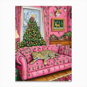 Christmas In Pink Canvas Print