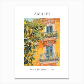 Amalfi Travel And Architecture Poster 3 Canvas Print