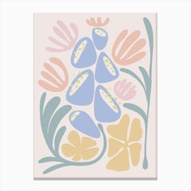 Pastel Flowers Scandinavian 2 Canvas Print