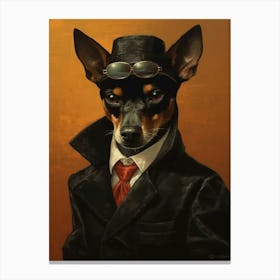 Gangster Dog Toy Fox Terrier Canvas Print