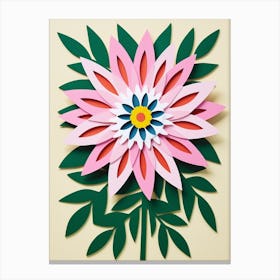 Cut Out Style Flower Art Edelweiss 1 Canvas Print