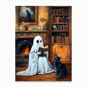 Ghost Reading A Book 9 Canvas Print