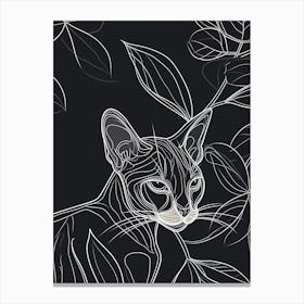 Oriental Shorthair Cat Minimalist Illustration 1 Canvas Print
