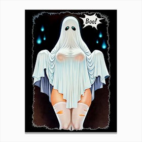 Spooky Boo Babe Canvas Print