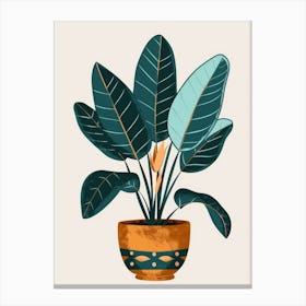 Plant In A Pot 61 Canvas Print