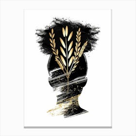 Gold Wheat Head Canvas Print