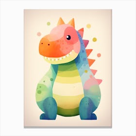Colourful Dinosaur Nodosaurus 2 Canvas Print