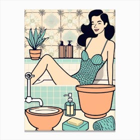 Bathing Woman 3 Canvas Print