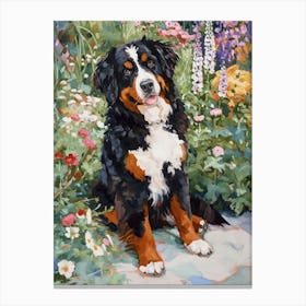 Bernese Mountain Dog Acrylic Painting 2 Canvas Print