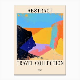 Abstract Travel Collection Poster Libya 3 Canvas Print