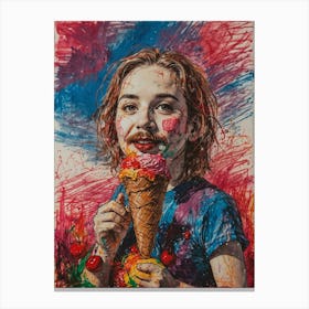 Ice Cream Cone 24 Canvas Print