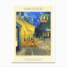 Van Gogh Cafe at Night - Parody Art Print Canvas Print