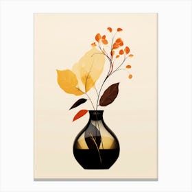 Autumn Leaves In A Vase 1 Canvas Print