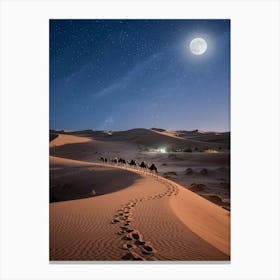 Camels In The Desert 2 Canvas Print