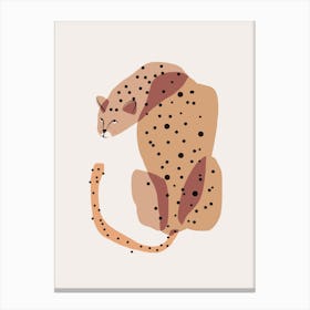 Abstract Shapes Leopard Canvas Print