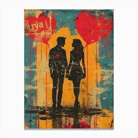 Love Is In The Air, Vibrant Pop Art Canvas Print