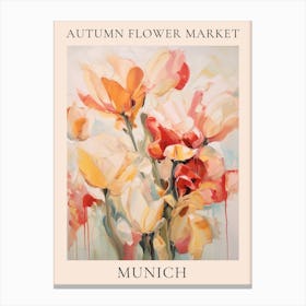 Autumn Flower Market Poster Munich 2 Canvas Print