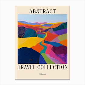 Abstract Travel Collection Poster Lithuania 3 Canvas Print
