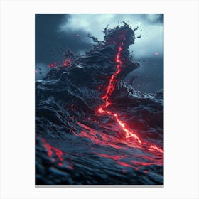 Red Lava Canvas Print