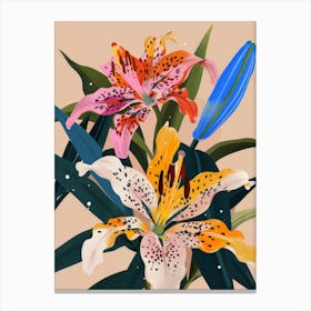 Colorful Lilies Canvas Print