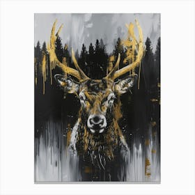 Stag Art Canvas Print