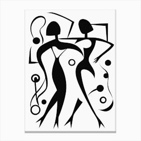 Line Art Inspired By The Dance By Matisse 2 Canvas Print