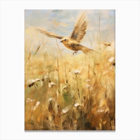 Bird Painting Lark 1 Canvas Print