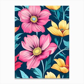 Seamless Floral Pattern 11 Canvas Print