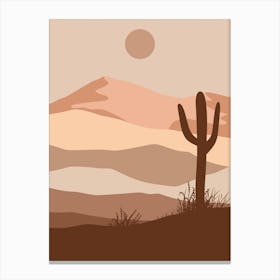 Cactus In The Desert 20 Canvas Print