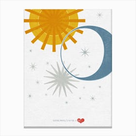 Sonne Mond Sterne & Du 01 Canvas Print