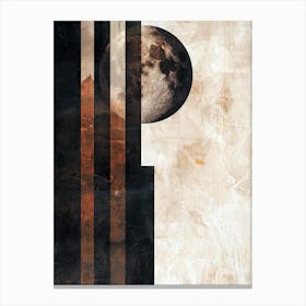 Moon Minimalist, Bauhaus Canvas Print