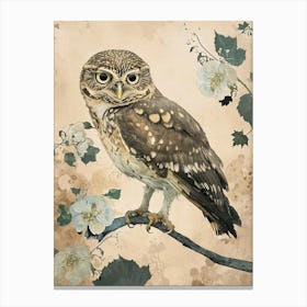 Burmese Fish Owl Japanese Painting 4 Canvas Print