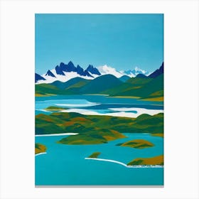 Los Glaciares National Park Argentina Blue Oil Painting 1  Canvas Print