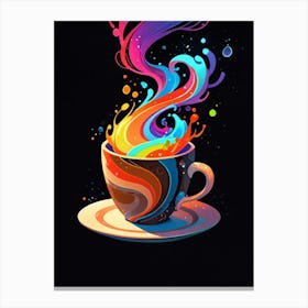 Colorful Coffee Cup Canvas Print