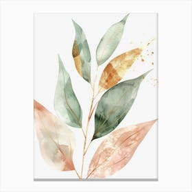 Watercolor Leaf Painting 1 Canvas Print