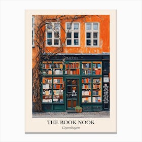 Copenhagen Book Nook Bookshop 3 Poster Canvas Print