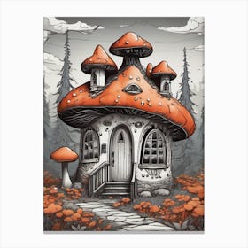 Mushroom House Gothic Canvas Print