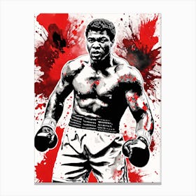 Cassius Clay Portrait Ink Painting (8) Canvas Print