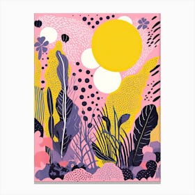 Abstract Landscape Risograph Style 43 Canvas Print