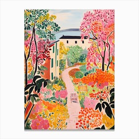 Villa Lante, Italy In Autumn Fall Illustration 1 Canvas Print
