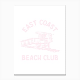 East Coast Beach Club - Light Pink Canvas Print