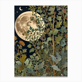 William Morris Moonlight In The Woods 3 Canvas Print