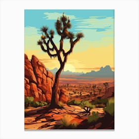 Joshua Tree In Grand Canyon, Nat Viga Style (1) Canvas Print