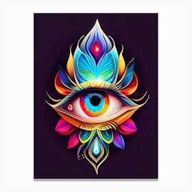 Spiritual Awakening, Symbol, Third Eye Tattoo 4 Canvas Print