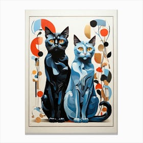 Blue Cats 1 Canvas Print