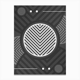 Abstract Geometric Glyph Array in White and Gray n.0084 Canvas Print
